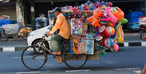 vendeur ambulant yogyakarta indonesie