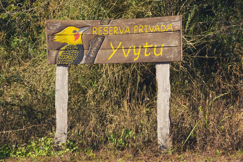 Réserve Yvytu workaway argentine region misiones panneau de la reserve