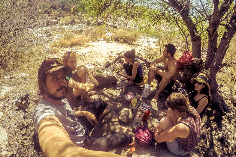 Volontariat workaway argentine cordoba san marcos sierra les volontaires pique nique