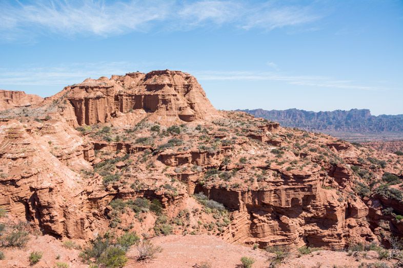 Parc National Sierra de las Quijadas province de San Luis Argentine vue des formations rocheuses depuis miradores