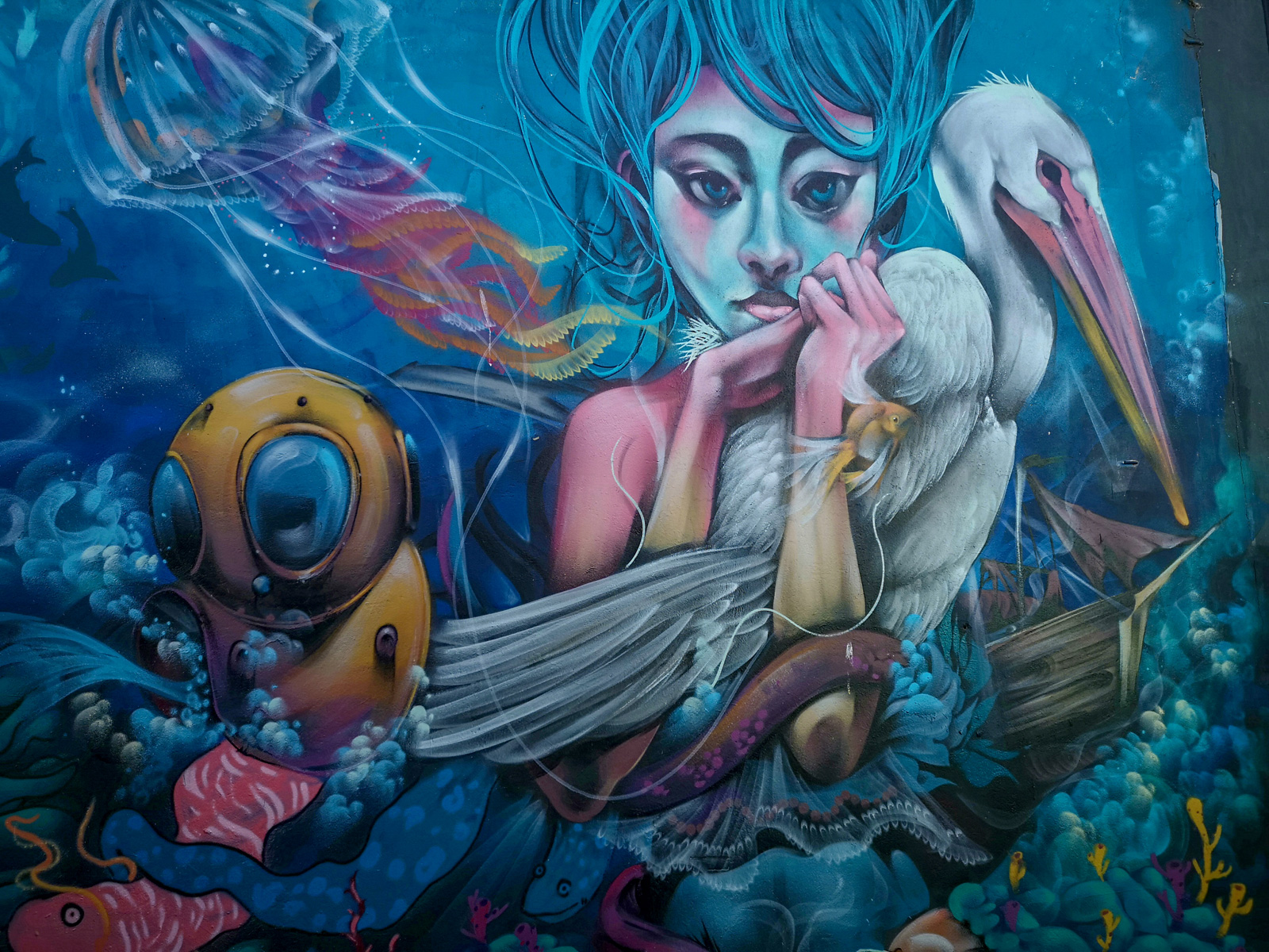 Postshow Street Art à Valparaiso Pendant Le Volontariat