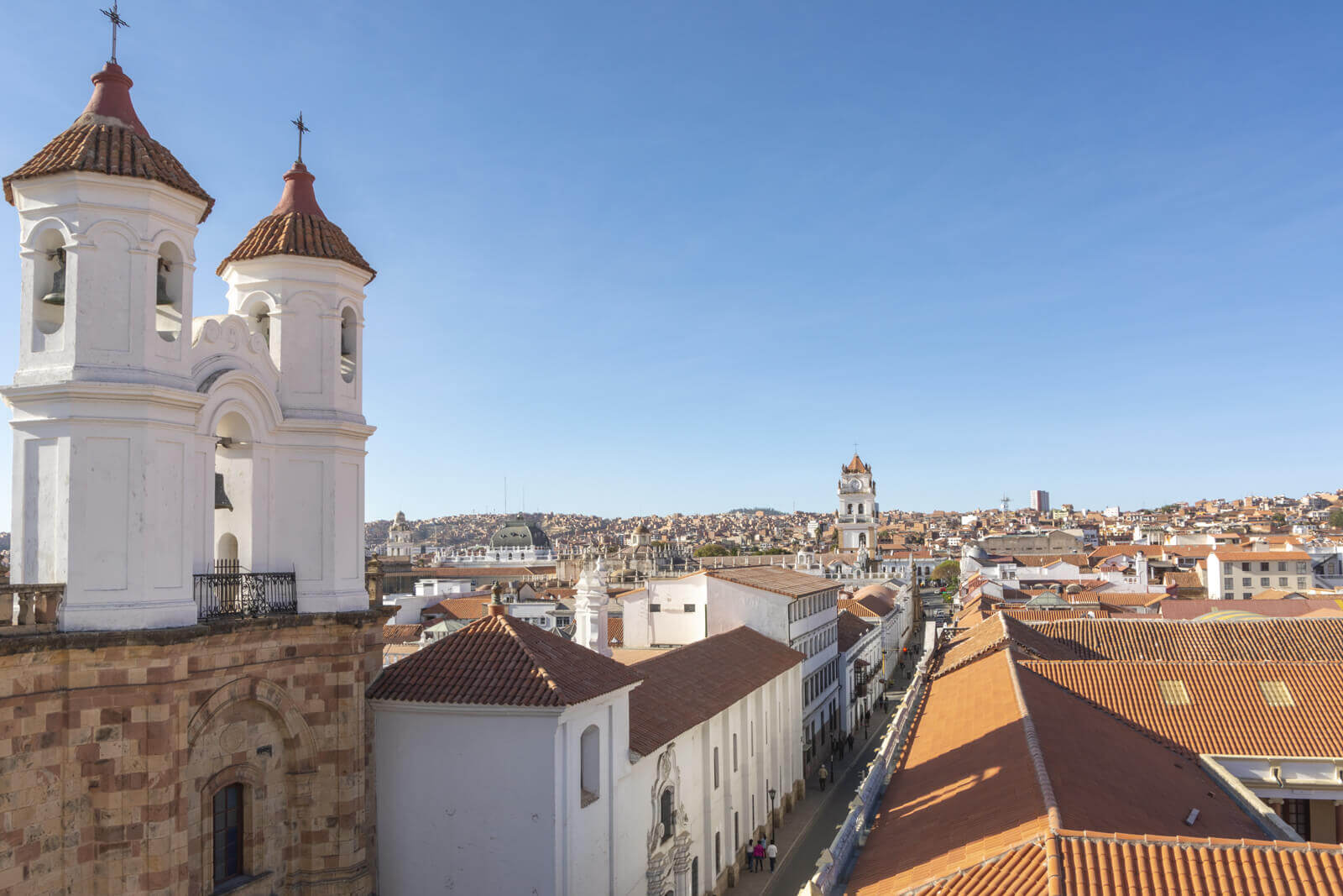 Vue De La Ville De Sucre En Bolivie Depuis Les Toits Postshow