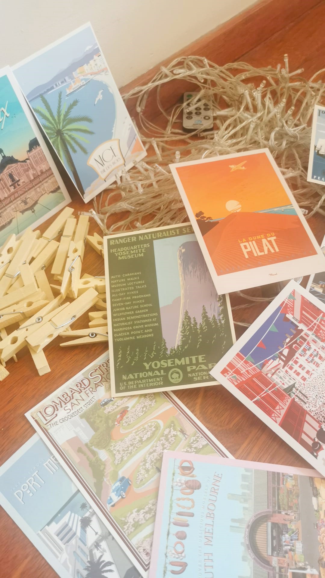 Carte Postale Avec Guirlande