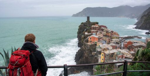 Randonnee Cinque Terre Avec Un Randonneur