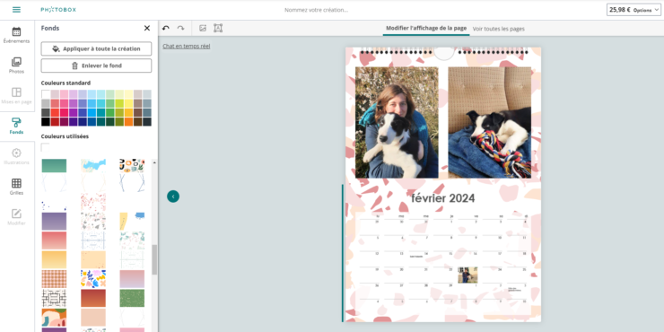 Incrustation D'un Fond Sur Calendrier