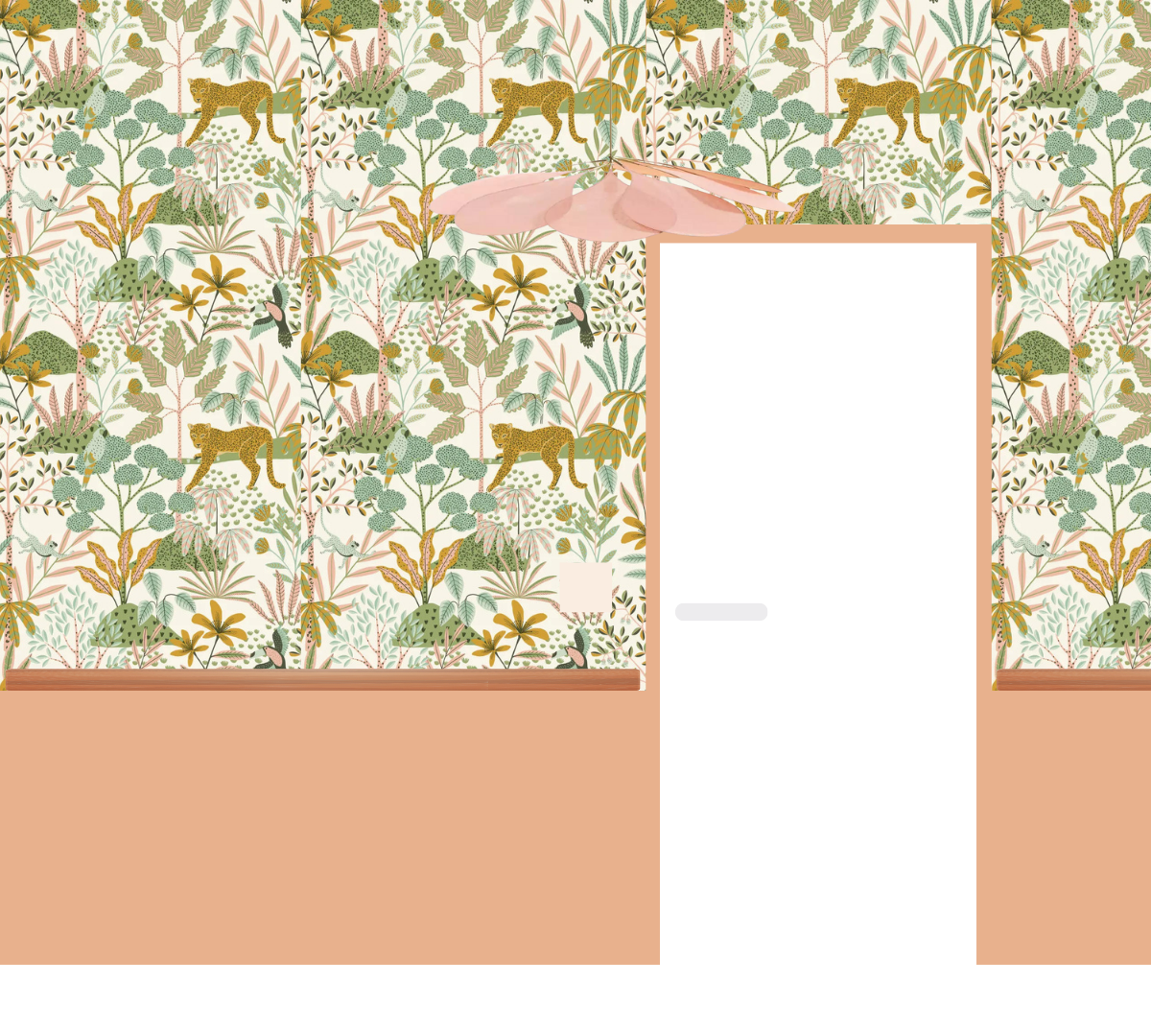 Chambre Bebe Corail Et Papier Peint Jungle