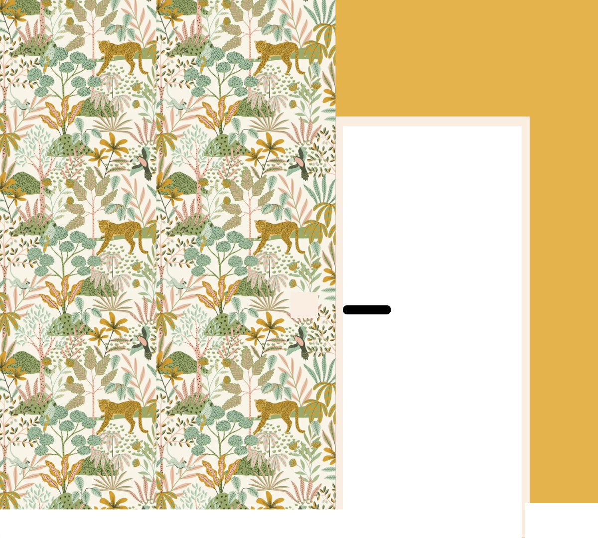 Chambre Jungle Bebe Jaune Moutarde Et Papier Peint