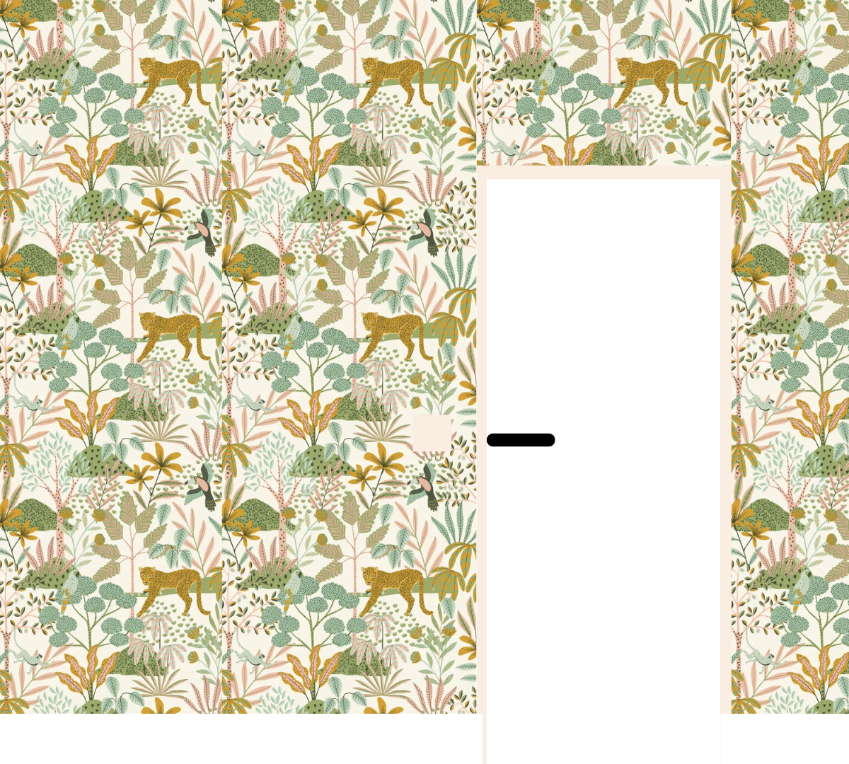 Papier Peint Jungle Sur Un Mur Chambre De Bebe