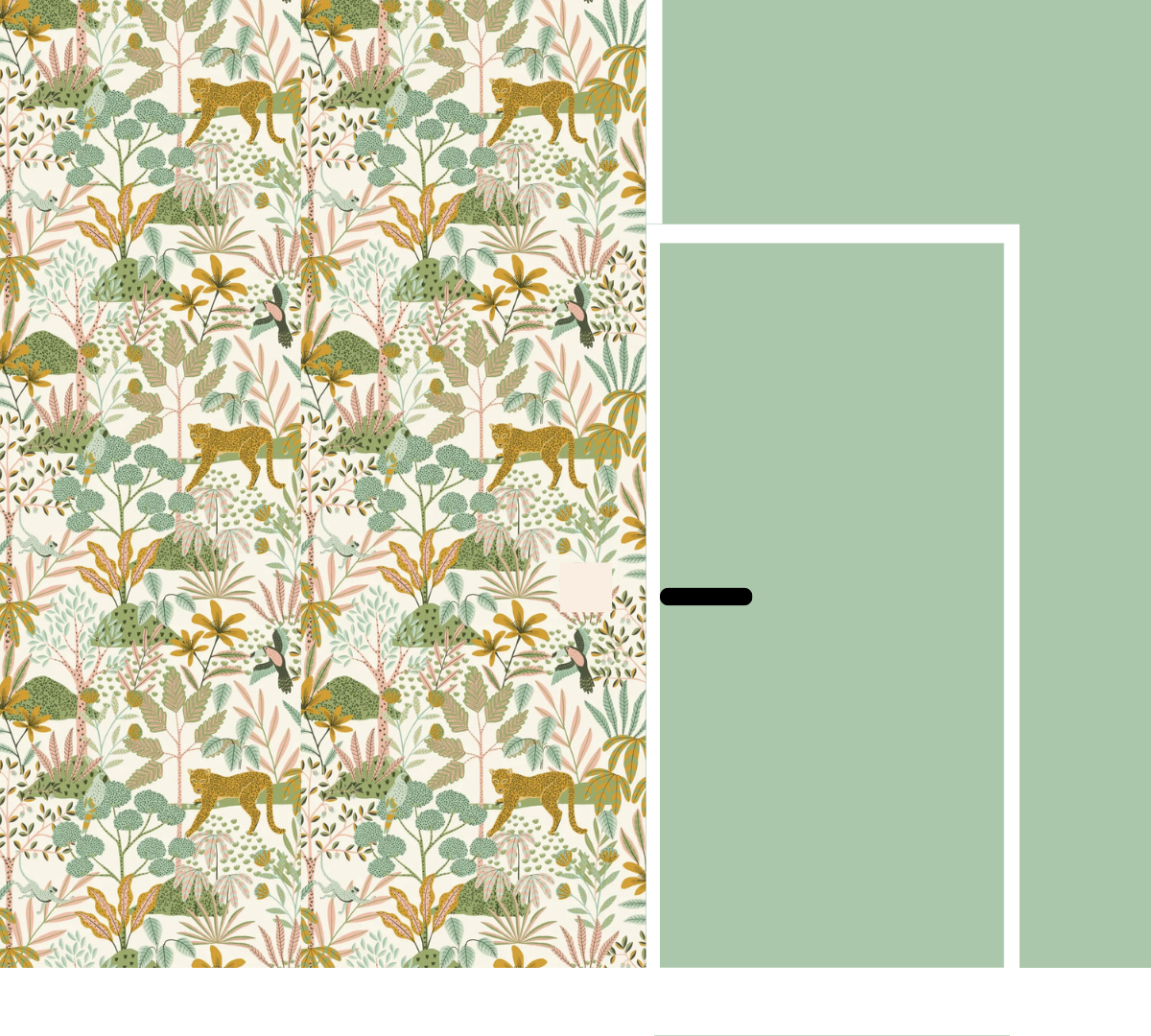 Porte Verte Pour Une Chambre Jungle