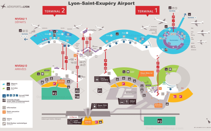 Plan Aéroport Lyon