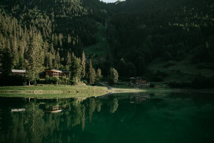 Panorama Du Lac En Ete