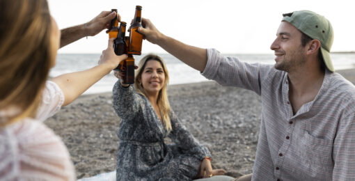 Friends Beach With Beer Bottles (1)